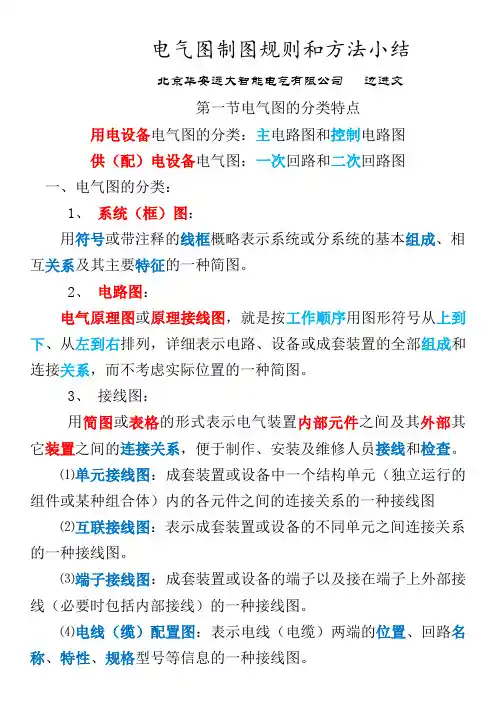 电气图制图规则和方法小结