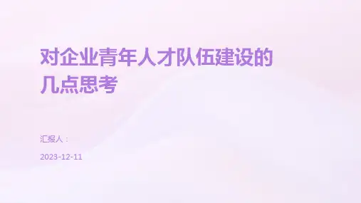 对企业青年人才队伍建设的几点思考