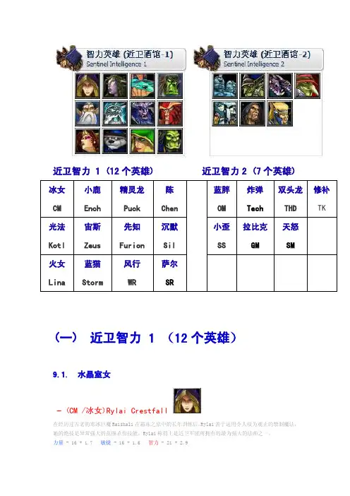 Dota 6.76C 近卫智力(19个英雄)