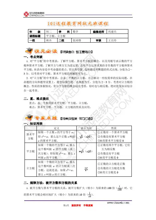 平方根、立方根