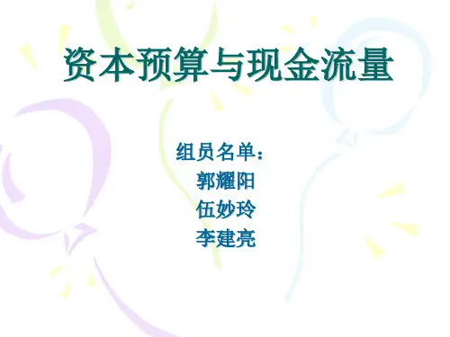 资本预算与现金流量