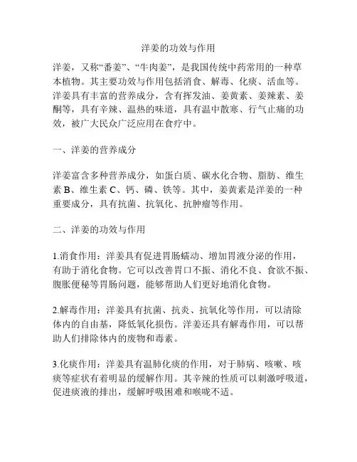洋姜的功效与作用