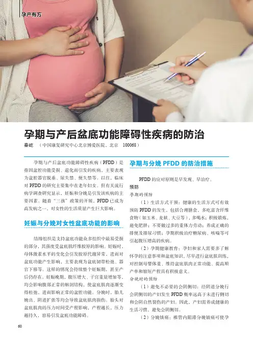 孕期与产后盆底功能障碍性疾病的防治