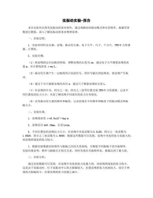 弦振动实验-报告