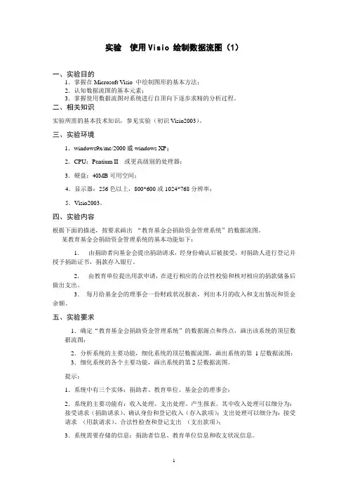 使用Visio 绘制数据流图(1)