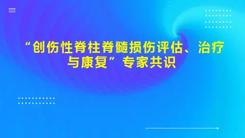 “创伤性脊柱脊髓损伤评估、治疗与康复”专家共识