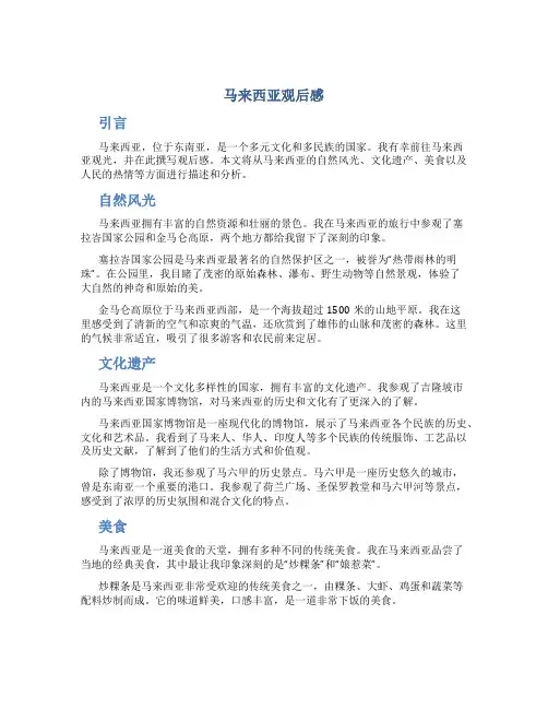 马来西亚观后感