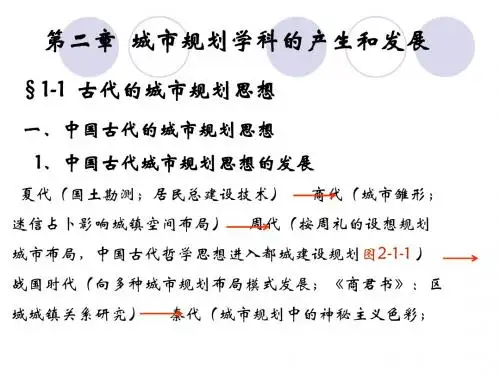 第二章城市规划学科的产生与发展