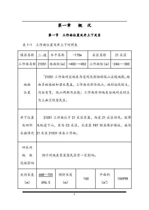 综采工作面作业规程