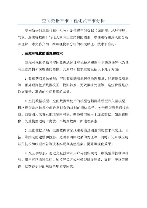 空间数据三维可视化及三维分析