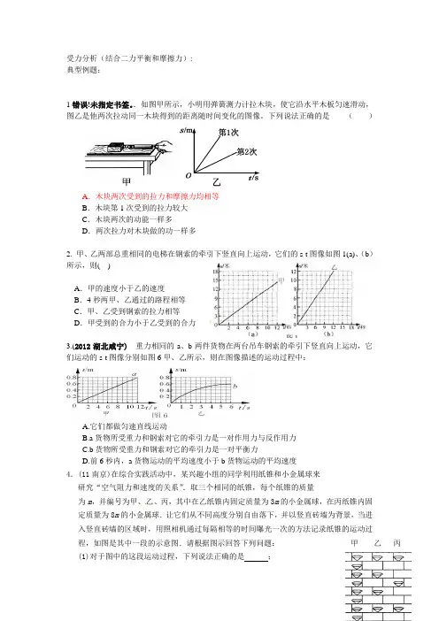 受力分析典型例题