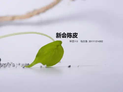 新会陈皮简介   ppt 讲解