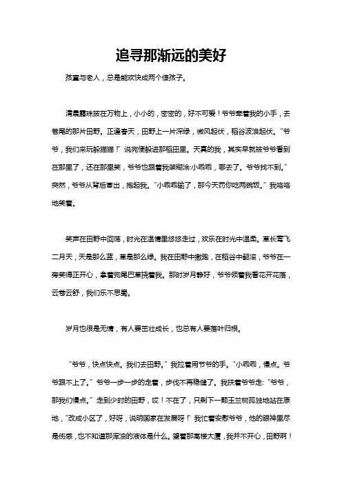 以追寻美好为题作文600字
