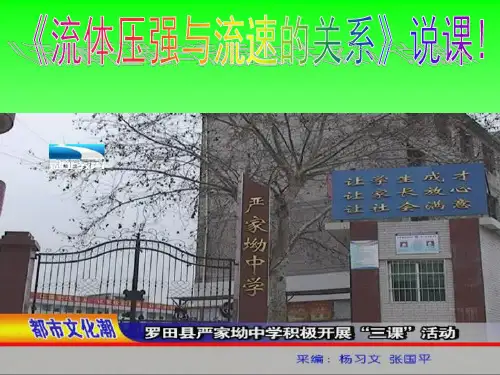 《流体压强与流速的关系》说课.PPT课件