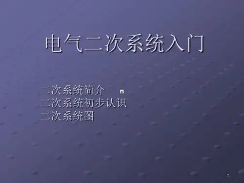 高压二次回路详解ppt课件