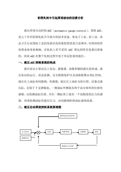 铝箔轧制中引起厚差波动的因素分析