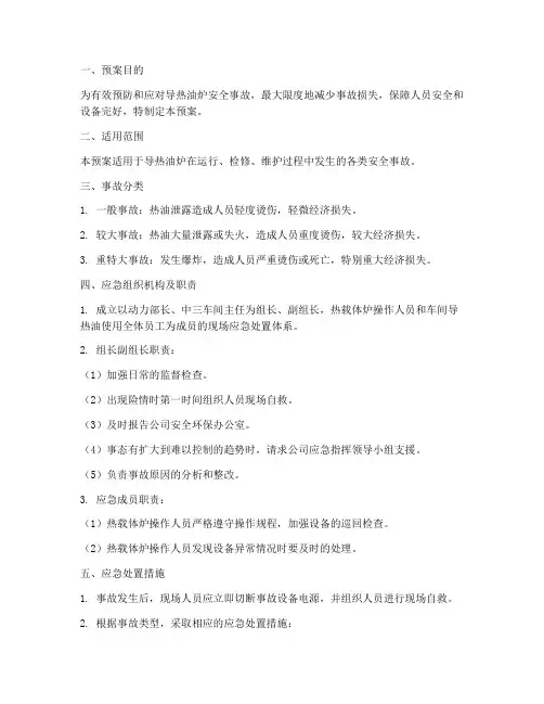 导热油炉安全事故应急预案
