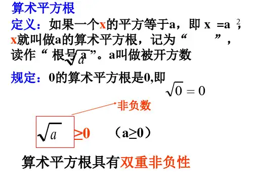 算术平方根、平方根、立方根之间区别联系