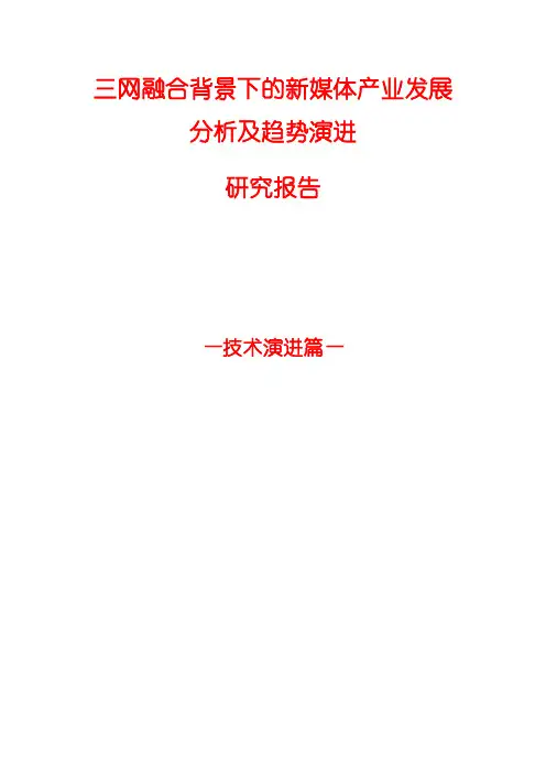 2015年中国三网融合技术演进发展分析报告-文库