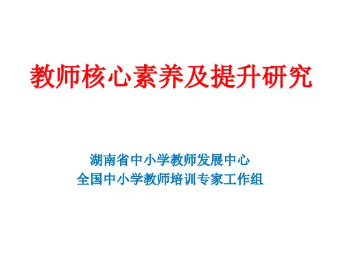 教师核心素养及提升研究PPT课件