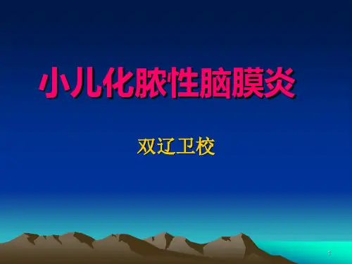 小儿化脓性脑膜炎PPT课件