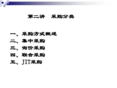 采购的分类