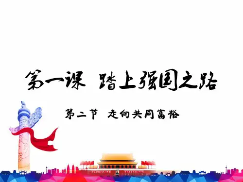 部编版道德与法治九年级上走向共同富裕课件(共19张PPT)