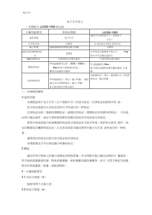 电子天平讲义