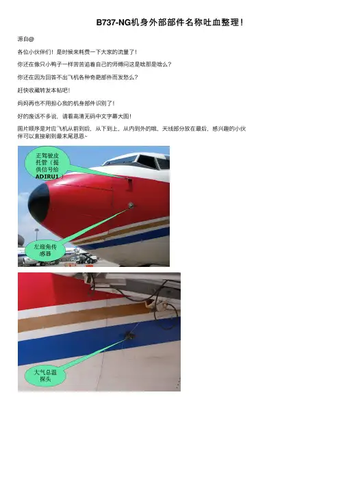 B737-NG机身外部部件名称吐血整理！