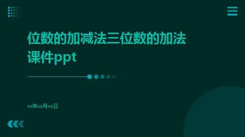位数的加减法三位数的加法课件ppt