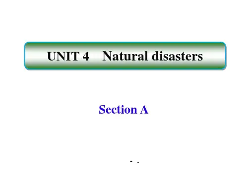 《Natural disasters》SectionA PPT课件