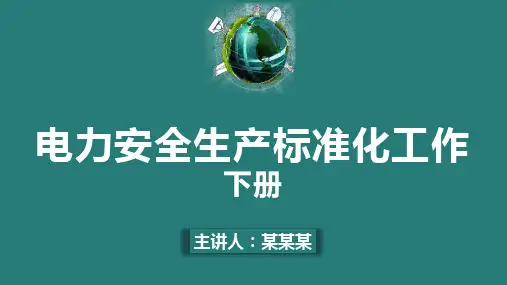 电力安全生产标准化工作培训课件(下册)