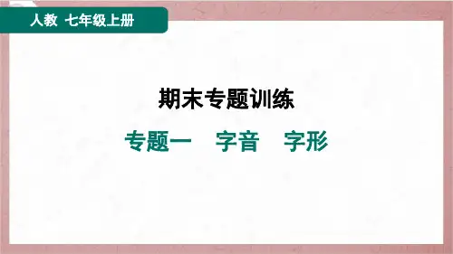 2024年秋季部编版七年级上册语文期末复习专题一字音、字形