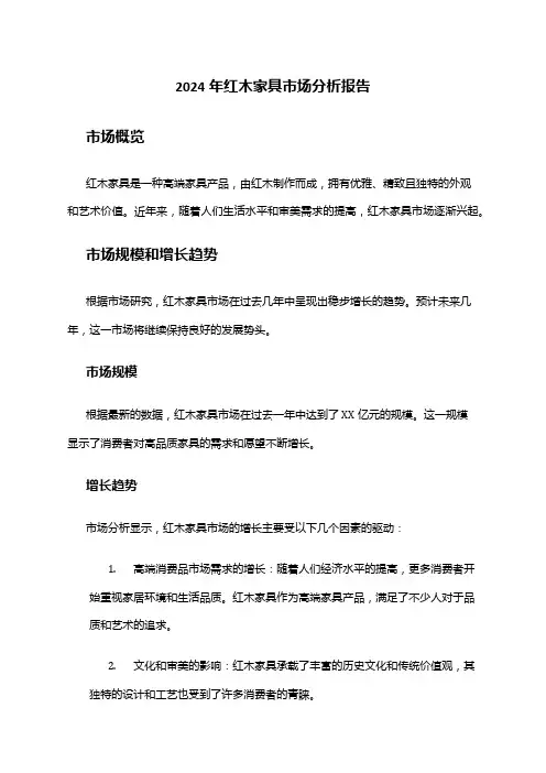 2024年红木家具市场分析报告