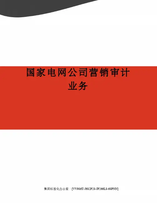 国家电网公司营销审计业务