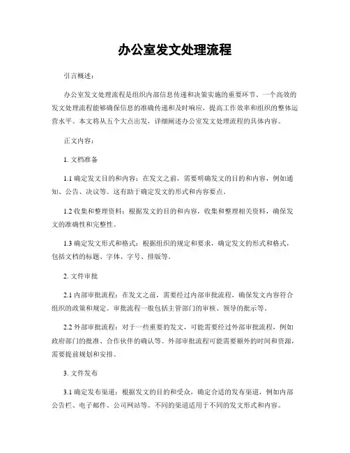 办公室发文处理流程