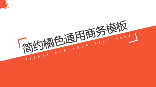 简约橘色通用商务模板