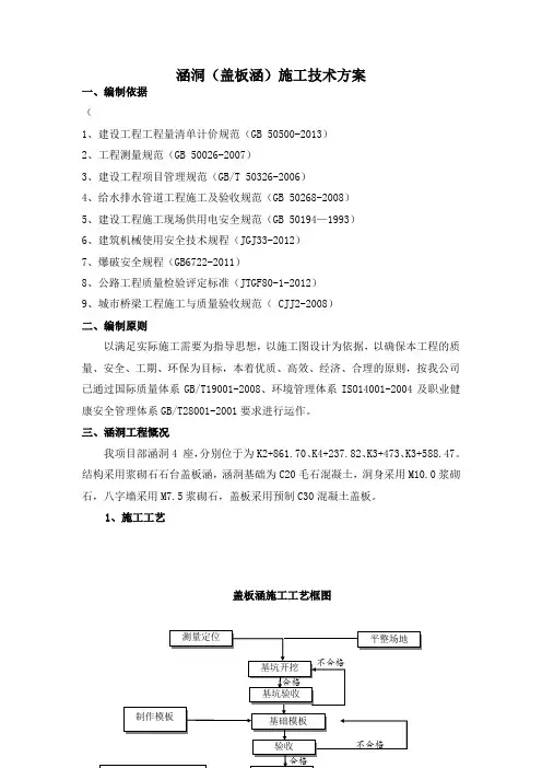 盖板涵专项施工方案(1)