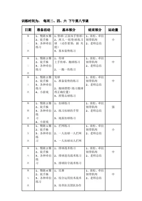 足球训练计划表格.wps