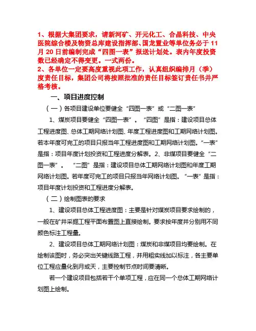 四图一表要求
