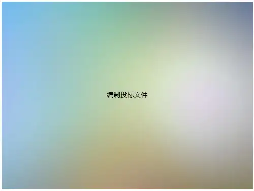 《编制投标文件》