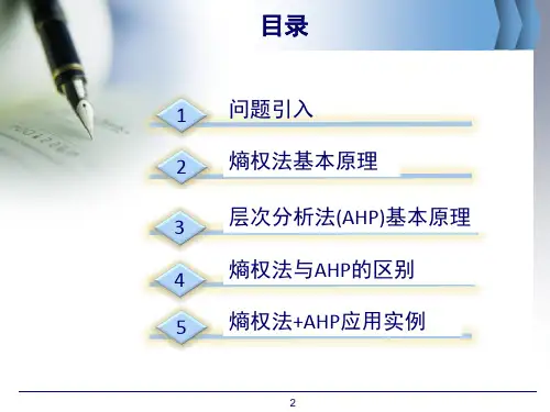 熵权法AHPPPT课件