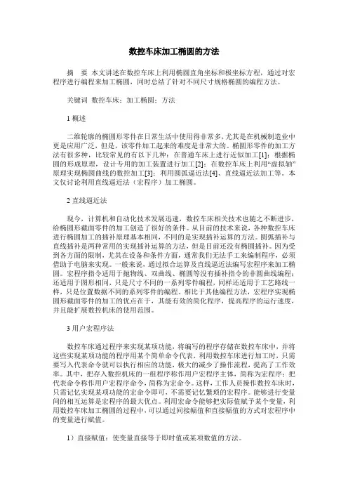 数控车床加工椭圆的方法