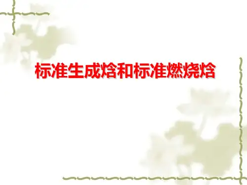 标准生成焓和标准燃烧焓PPT课件