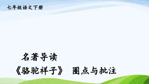 部编七下语文名著导读 《骆驼祥子》 圈点与批注