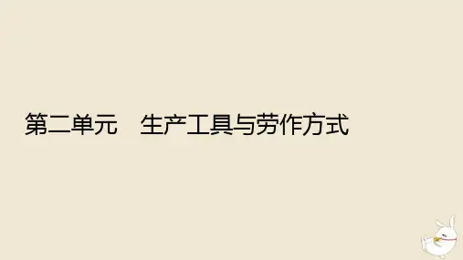 第4课古代的生产工具与劳作 课件-- 高中历史统编版(2019)选择性必修二