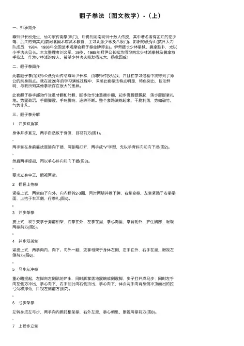 翻子拳法（图文教学）-（上）