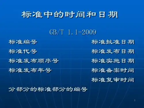标准编写方法一ppt课件