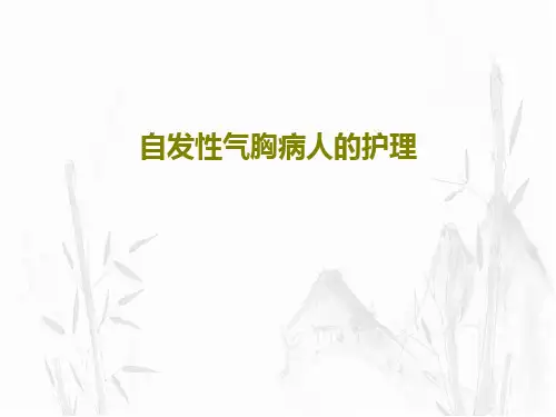 自发性气胸病人的护理29页PPT