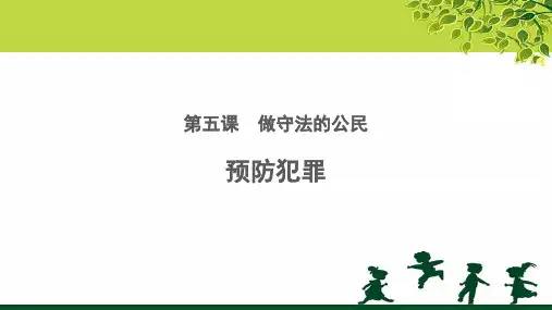 《预防犯罪》公开课教学课件【部编人教版八年级道德与法治上册】